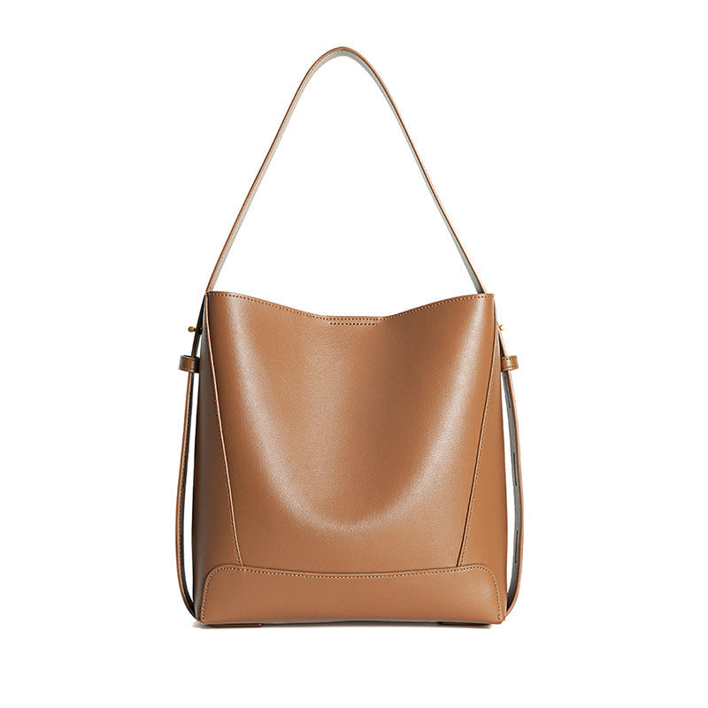 Shoulder Capacity Women's Leather Height Cross Body Bucket Bag Nocturna-Pro