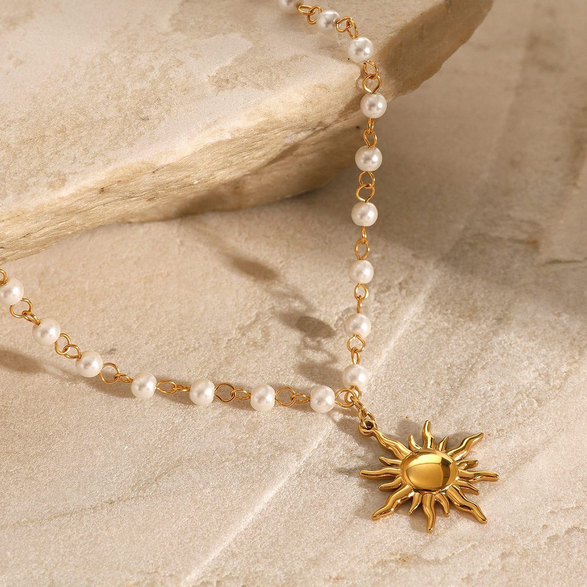 Stainless Steel Pearl Necklace High-grade Ins Fashion Jewelry Nocturna-Pro