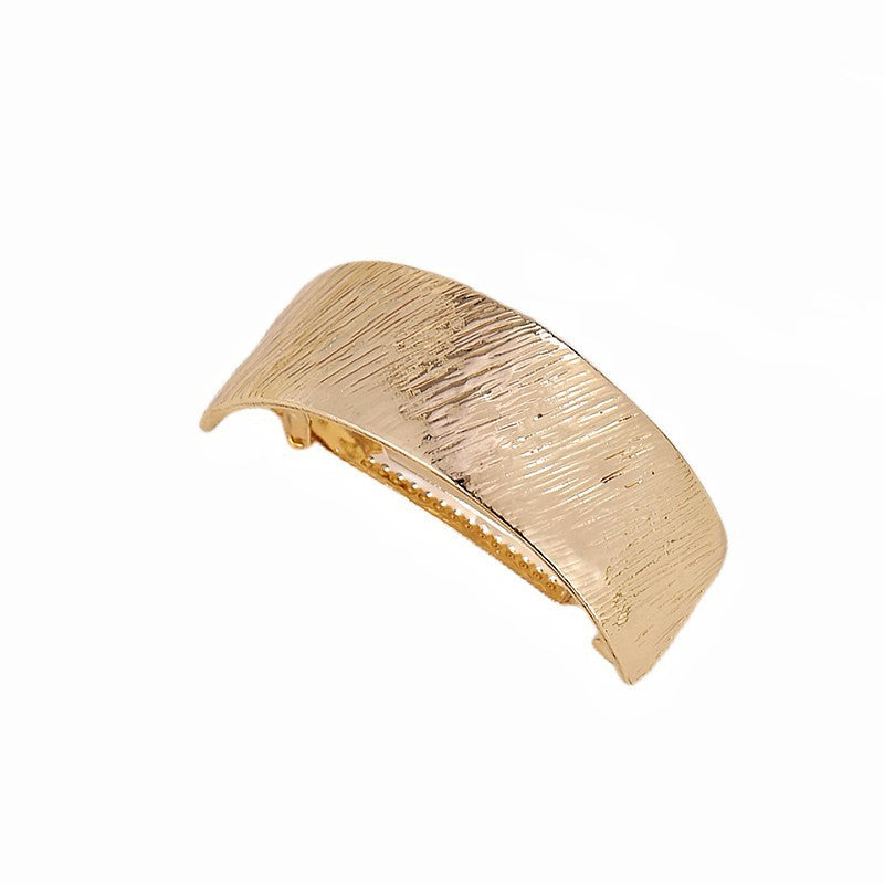 Hemp Surface Metal Ponytail Spring Clip Alloy Brushed Nocturna-Pro