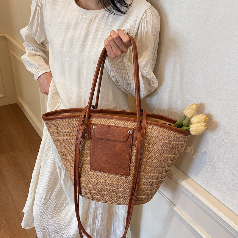 Tote Bag Summer Women's Straw Woven Handbag Nocturna-Pro