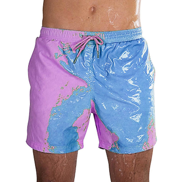 Magical Change Color Beach Shorts Summer Men Swimming Trunks Swimwear Swimsuit Quick Dry bathing shorts Beach Pant Nocturna-Pro