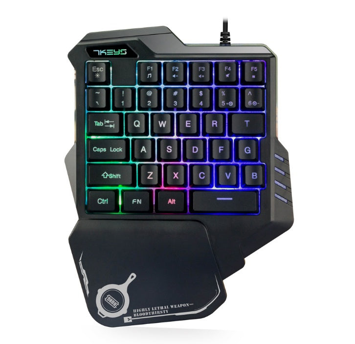 One-Handed Mechanical Gaming Keyboard RGB Backlit Portable Mini Gaming Keypad Game Controller Nocturna-Pro