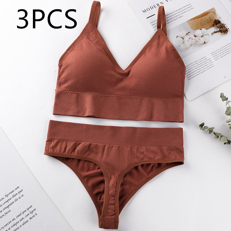 Women's Thin French Style No Steel Ring Panties And Bra Set Nocturna-Pro
