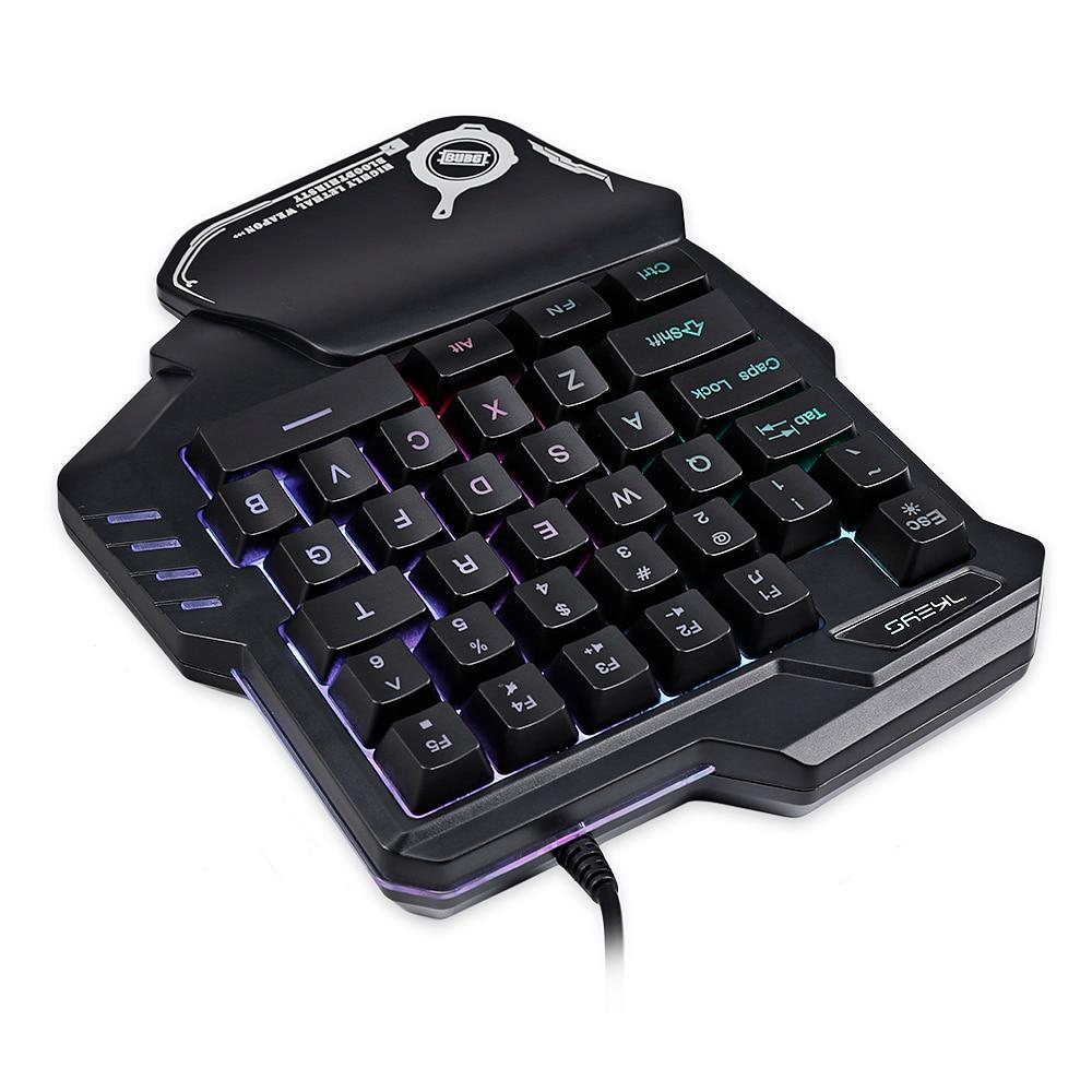 One-Handed Mechanical Gaming Keyboard RGB Backlit Portable Mini Gaming Keypad Game Controller Nocturna-Pro