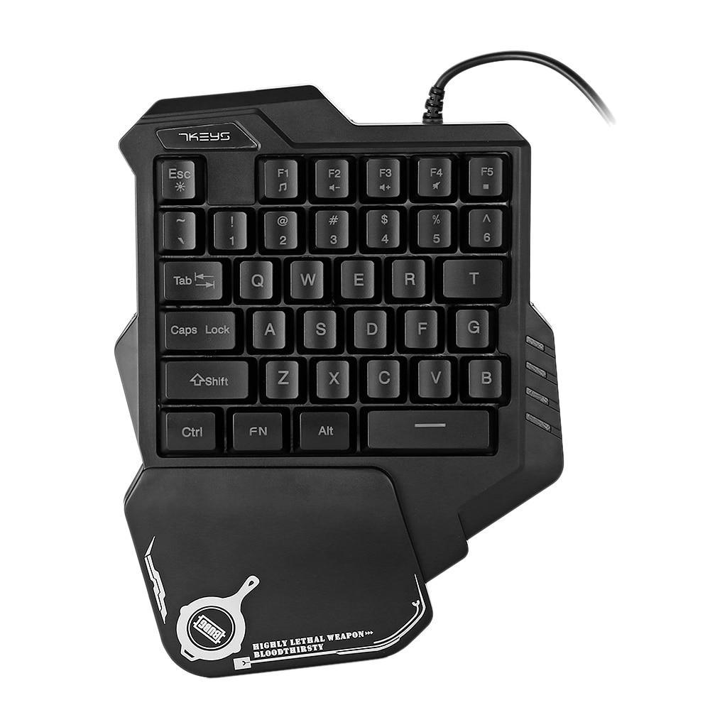One-Handed Mechanical Gaming Keyboard RGB Backlit Portable Mini Gaming Keypad Game Controller Nocturna-Pro