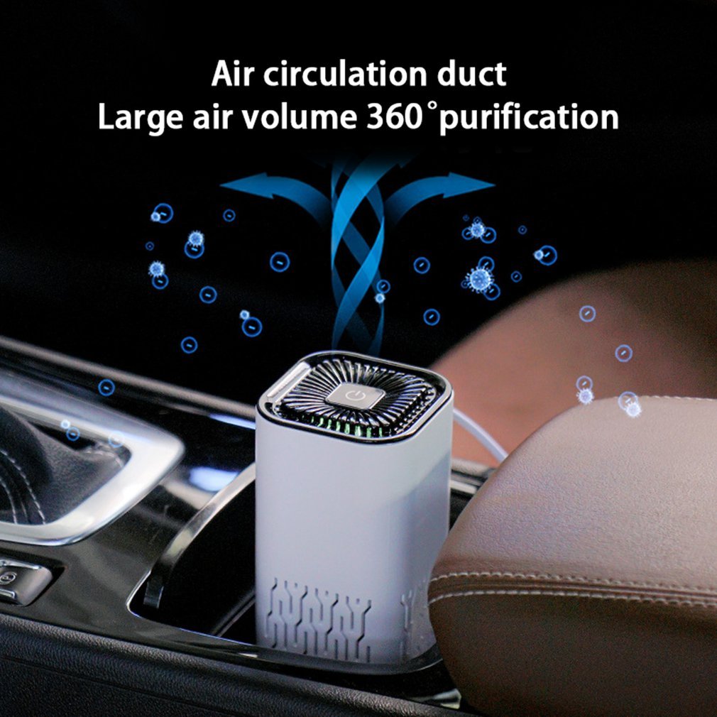 Car Air Purifier Portable Negative Ion Generator Remove Formaldehyde Dust Smoke Air Freshen Washer For Home Car Nocturna-Pro