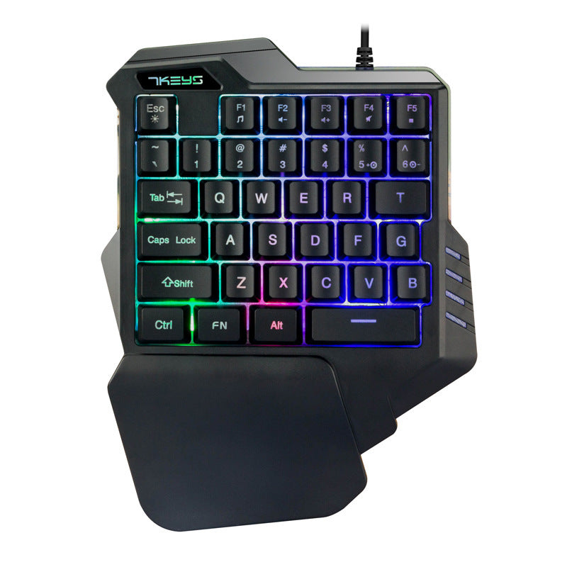 One-Handed Mechanical Gaming Keyboard RGB Backlit Portable Mini Gaming Keypad Game Controller Nocturna-Pro