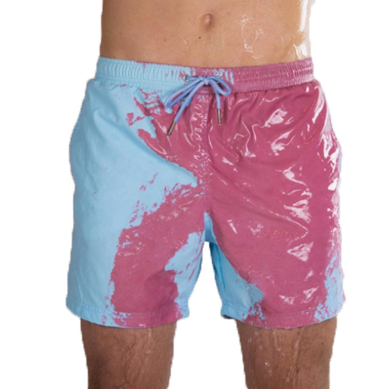Magical Change Color Beach Shorts Summer Men Swimming Trunks Swimwear Swimsuit Quick Dry bathing shorts Beach Pant Nocturna-Pro