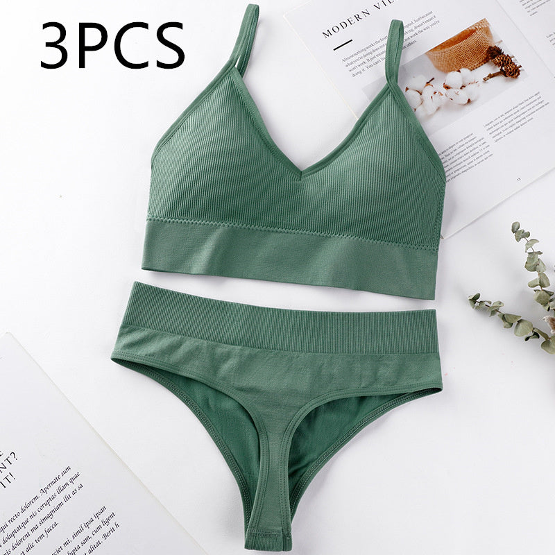Women's Thin French Style No Steel Ring Panties And Bra Set Nocturna-Pro