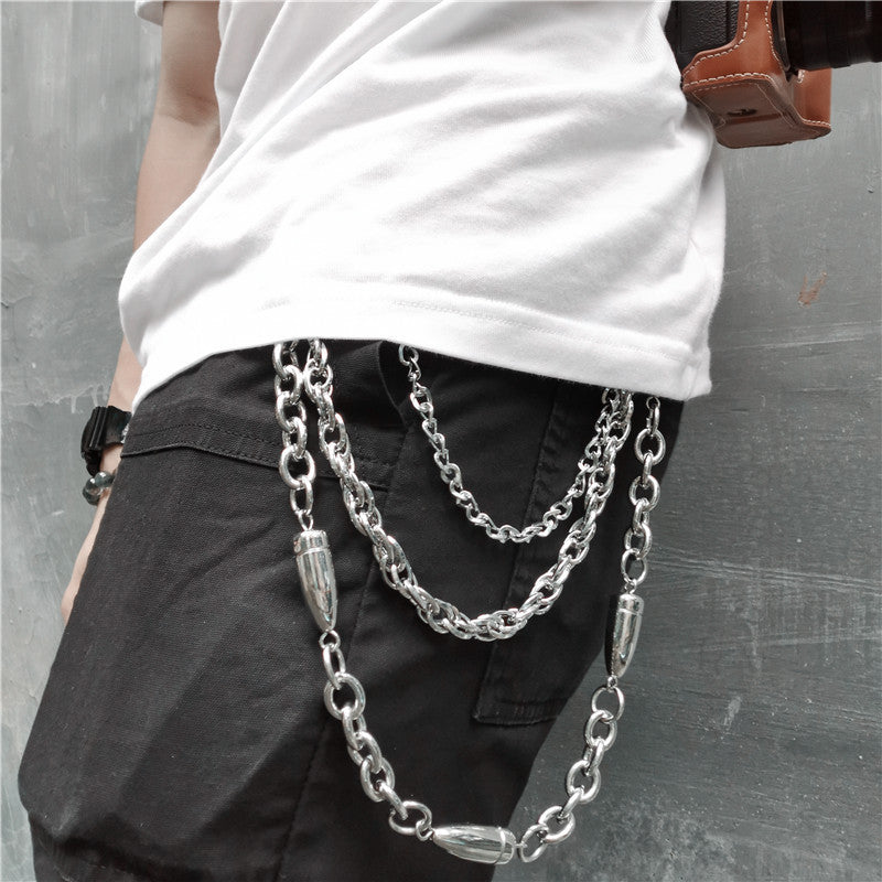 Casual Hip Hop Punk Metal Phants Zipper Nocturna-Pro