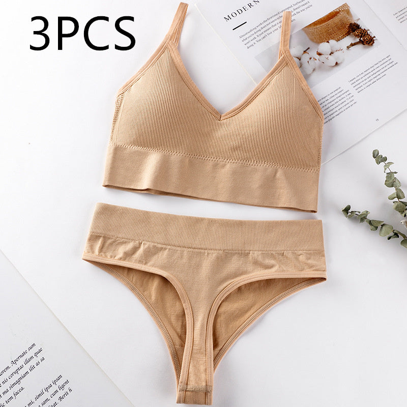 Women's Thin French Style No Steel Ring Panties And Bra Set Nocturna-Pro