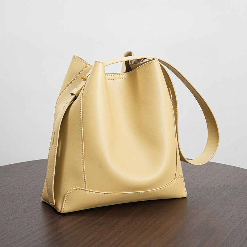 Shoulder Capacity Women's Leather Height Cross Body Bucket Bag Nocturna-Pro