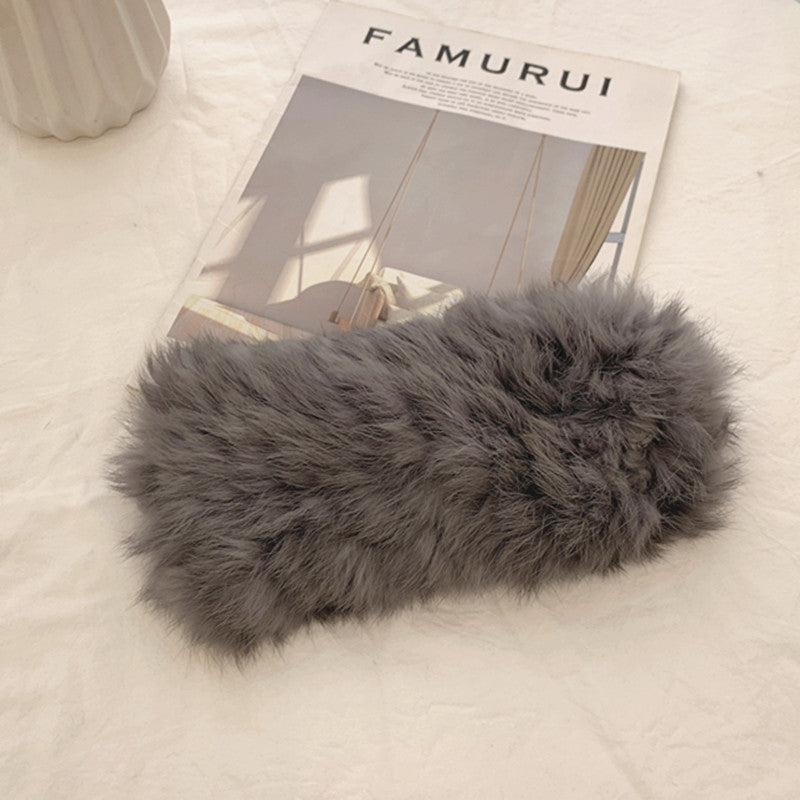 Korean Style Internet Celebrity Hair Band Women's Fashion Elastic Rabbit Hair Band Autumn And Winter Warm Plush Nocturna-Pro
