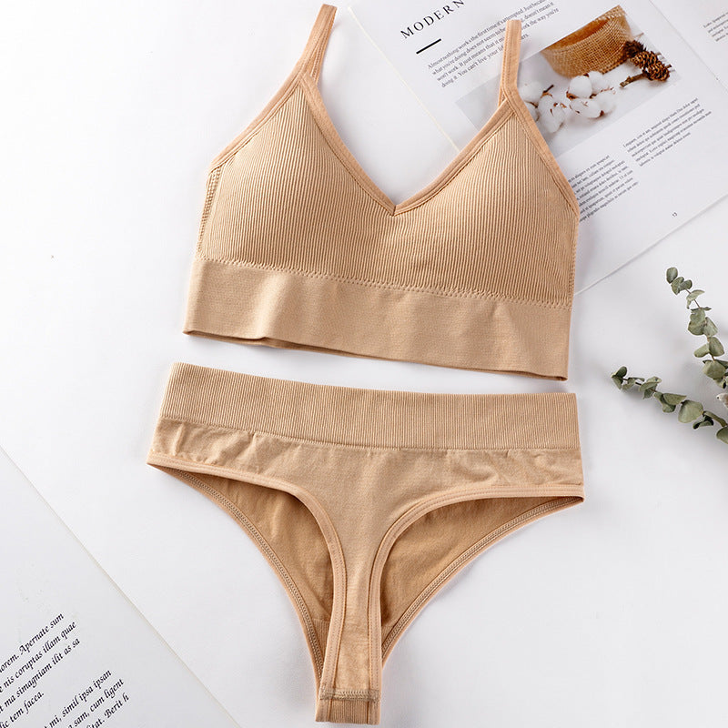 Women's Thin French Style No Steel Ring Panties And Bra Set Nocturna-Pro