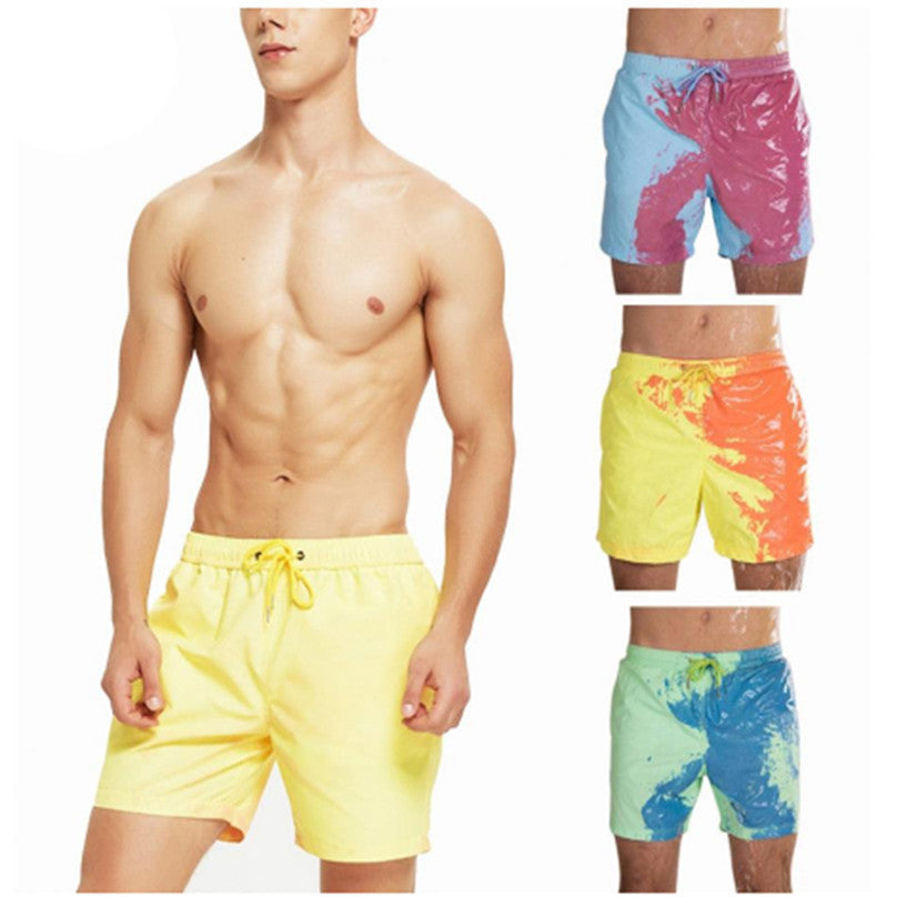 Magical Change Color Beach Shorts Summer Men Swimming Trunks Swimwear Swimsuit Quick Dry bathing shorts Beach Pant Nocturna-Pro
