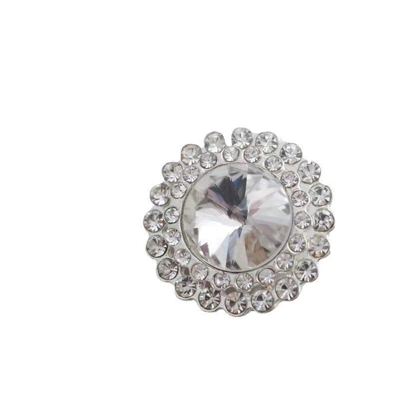 10 Sets Of New Round Hollow Rhinestone Alloy Buttons Nocturna-Pro