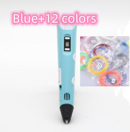 3D print pen 3D pen two generation graffiti 3D stereoscopic paintbrush children puzzle painting toys Nocturna-Pro