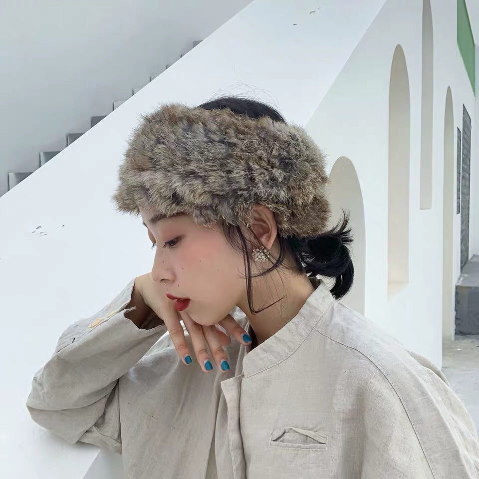 Korean Style Internet Celebrity Hair Band Women's Fashion Elastic Rabbit Hair Band Autumn And Winter Warm Plush Nocturna-Pro