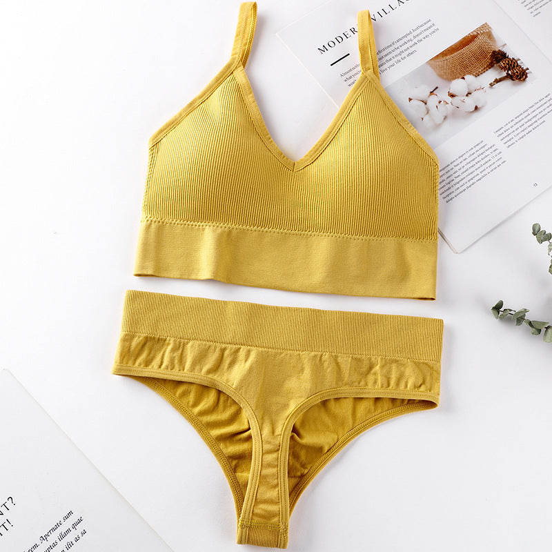 Women's Thin French Style No Steel Ring Panties And Bra Set Nocturna-Pro
