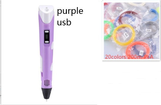 3D print pen 3D pen two generation graffiti 3D stereoscopic paintbrush children puzzle painting toys Nocturna-Pro