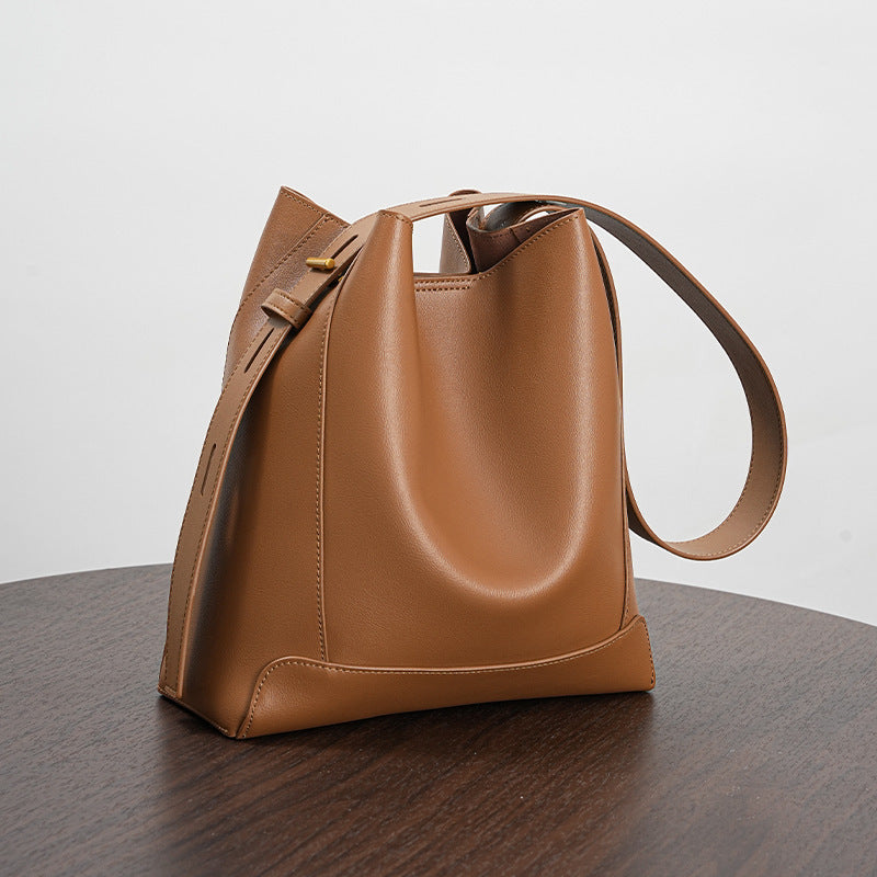 Shoulder Capacity Women's Leather Height Cross Body Bucket Bag Nocturna-Pro