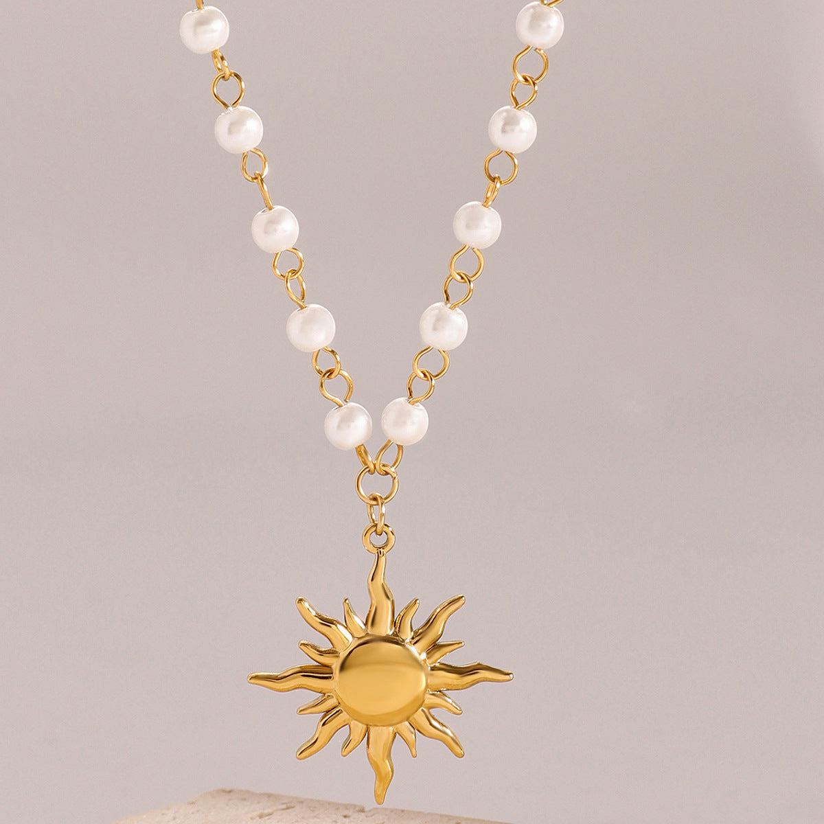 Stainless Steel Pearl Necklace High-grade Ins Fashion Jewelry Nocturna-Pro