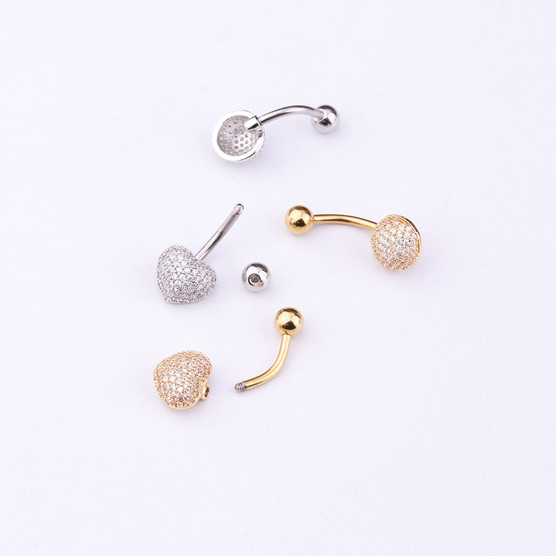 New Micro Inlaid Zircon Umbilical Ring Nocturna-Pro