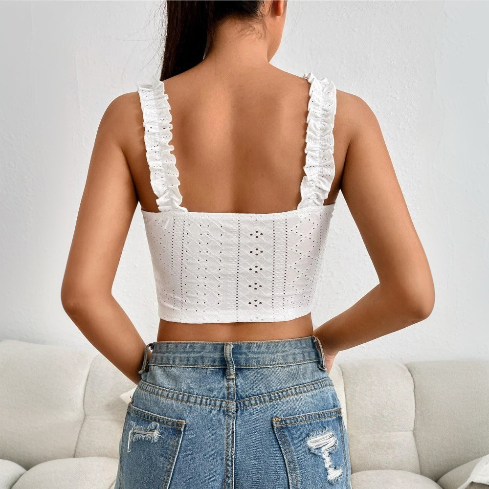 Women's Elegant Lace Camisole Flattering Top - Nocturna-Pro
