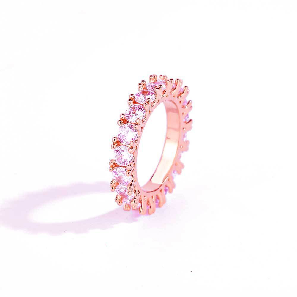 Hip Hop 4mm Single Row Zircon Ring For Men Nocturna-Pro