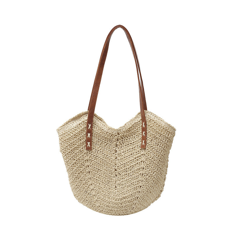 Straw Bag Holiday Shoulder Bag Fashion Woven Tote Bag Nocturna-Pro