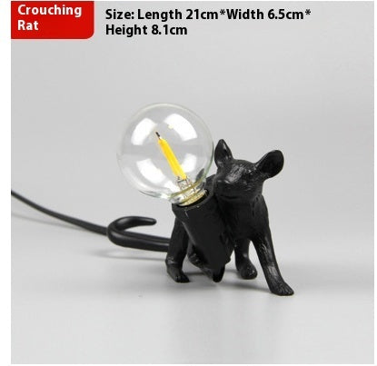 Nordic Creative Resin Mini Animal Mouse Light Nocturna-Pro