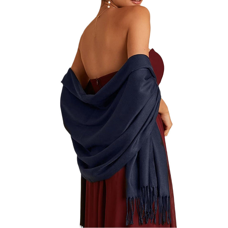 Women's Cashmere Shawl Solid Color Scarf Nocturna-Pro