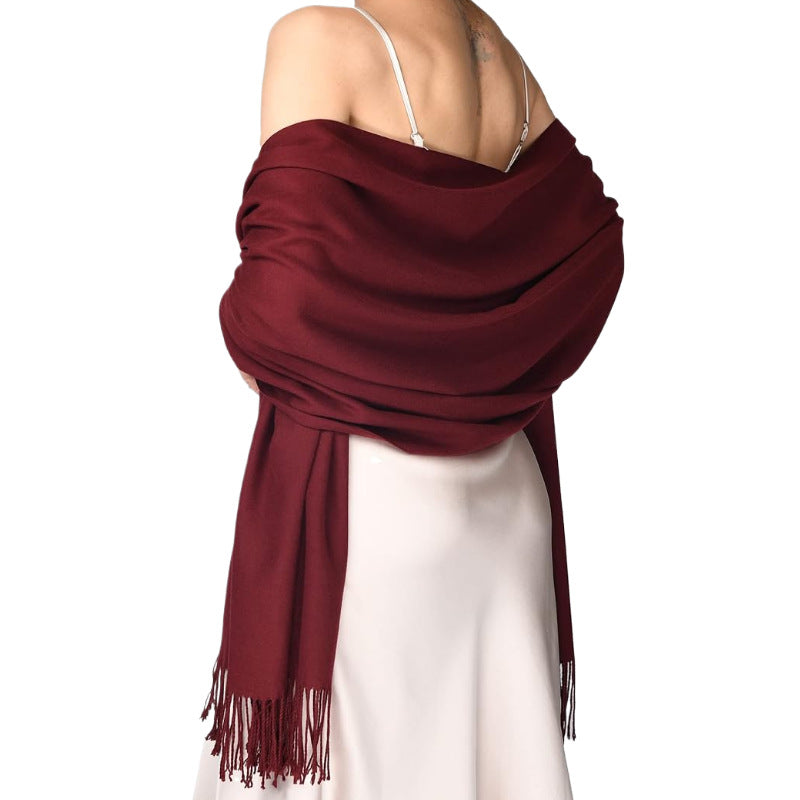 Women's Cashmere Shawl Solid Color Scarf Nocturna-Pro