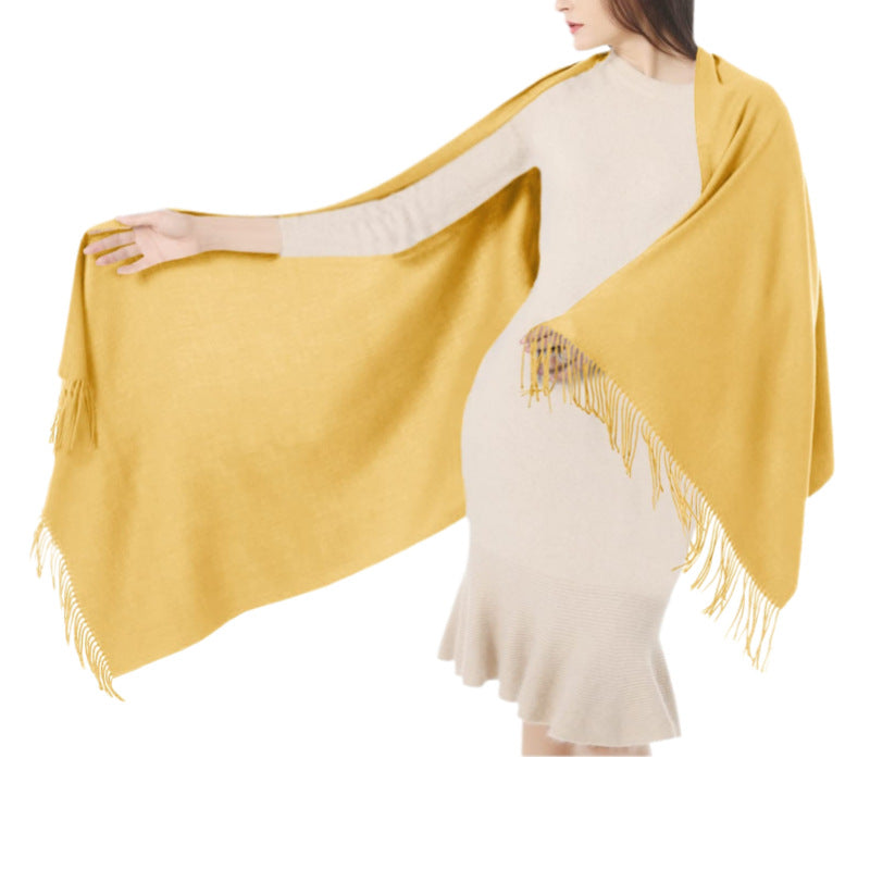 Women's Cashmere Shawl Solid Color Scarf Nocturna-Pro
