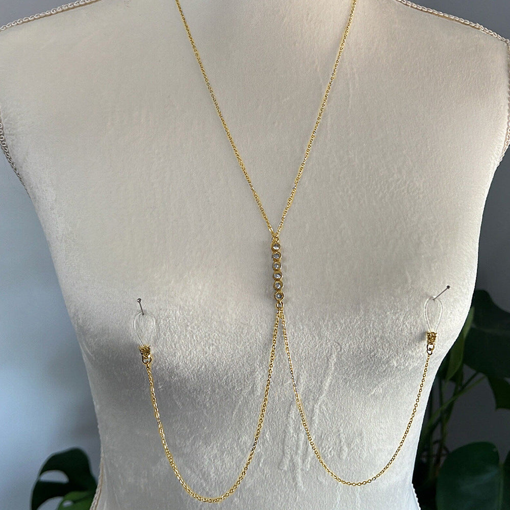 Women's European And American Rhinestone Chest Necklace Nocturna-Pro