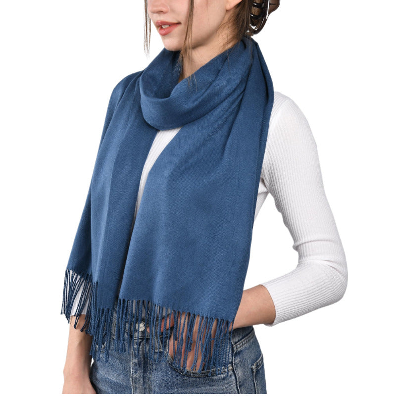 Women's Cashmere Shawl Solid Color Scarf Nocturna-Pro