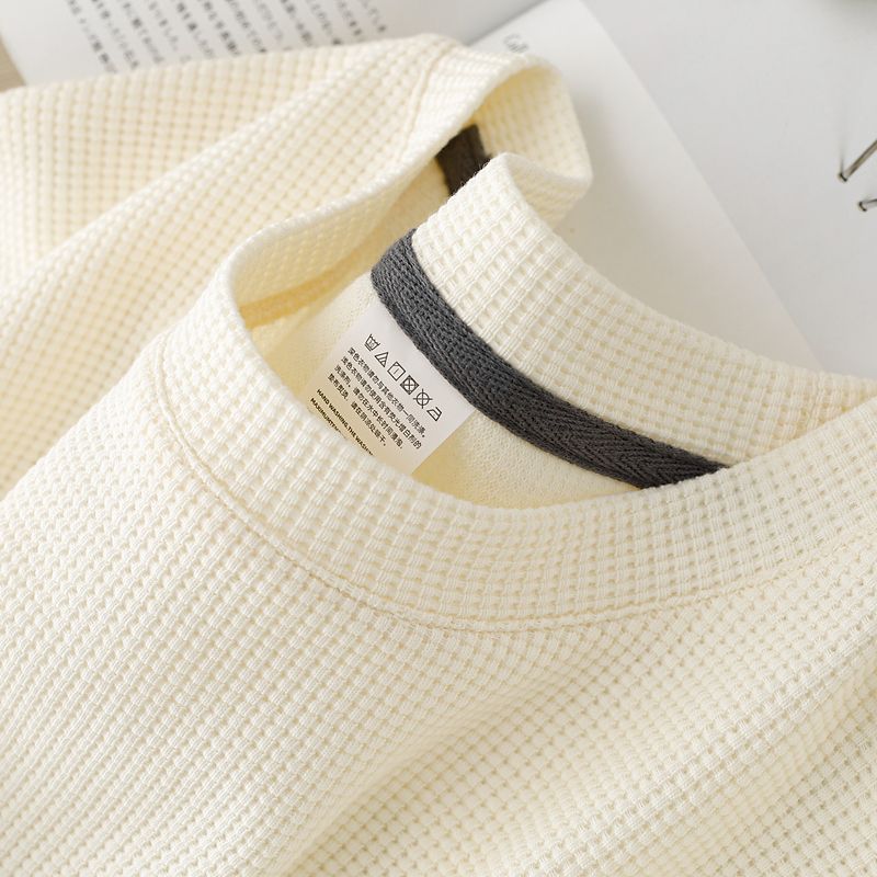 Summer Japanese Round Neck Half Sleeve Top Loose Casual Solid Color Nocturna-Pro