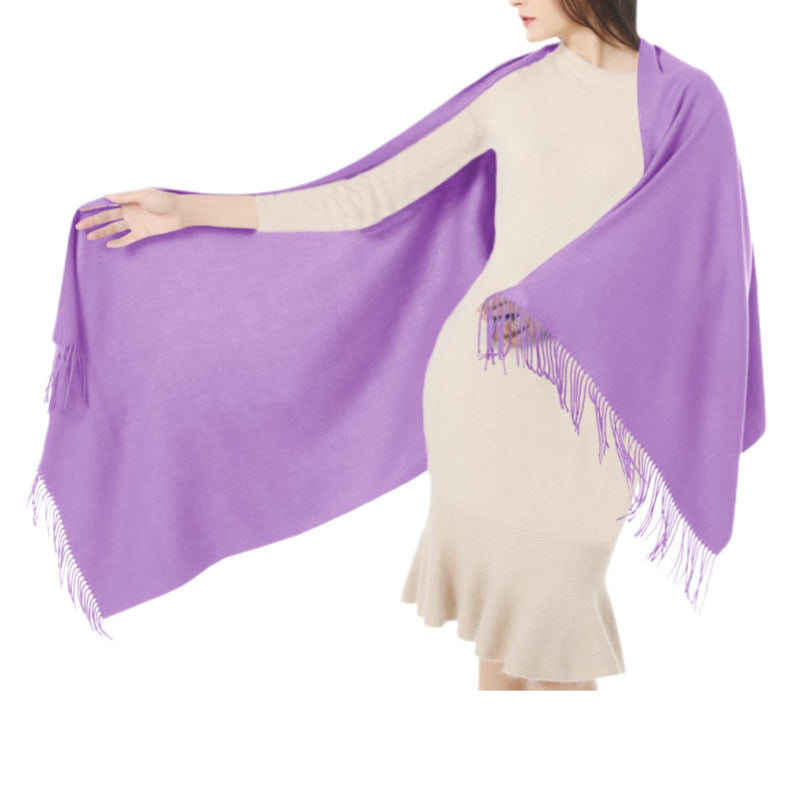 Women's Cashmere Shawl Solid Color Scarf Nocturna-Pro