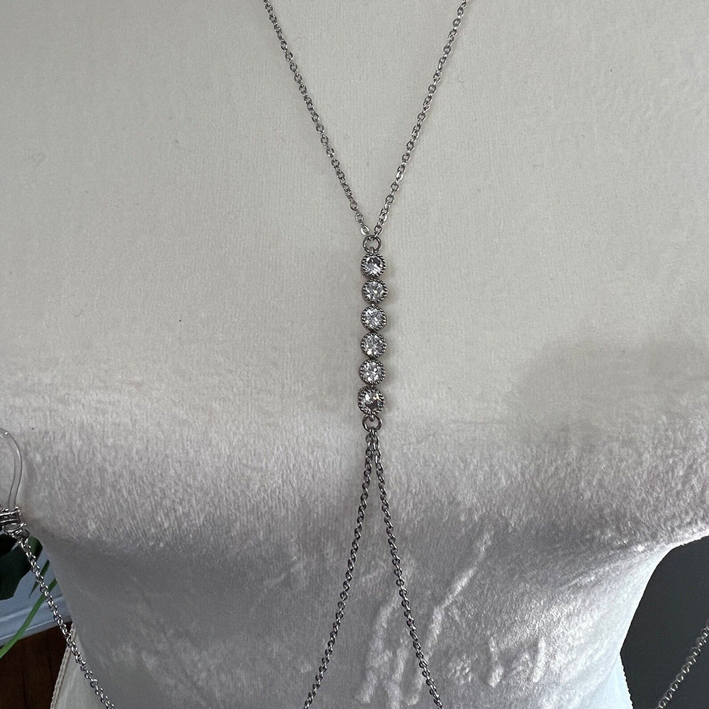 Women's European And American Rhinestone Chest Necklace Nocturna-Pro