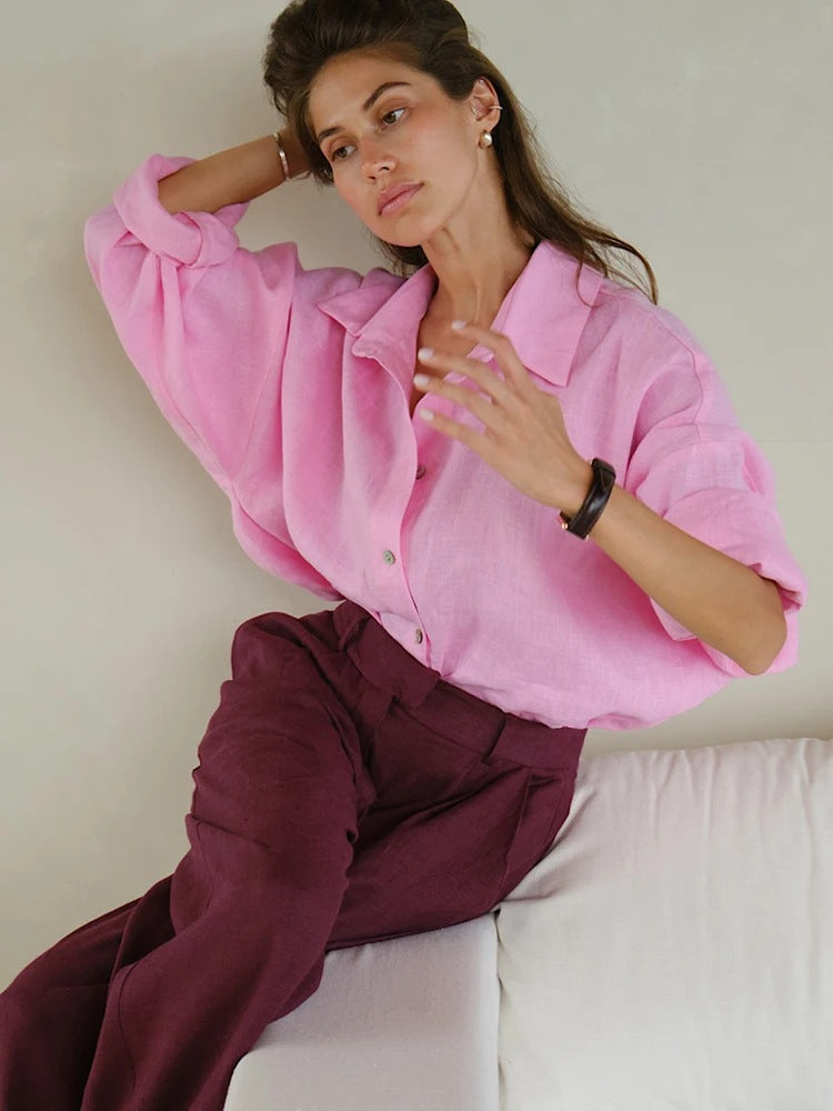 Women's Long Sleeve Ruffle Blouse Blouse Nocturna-Pro