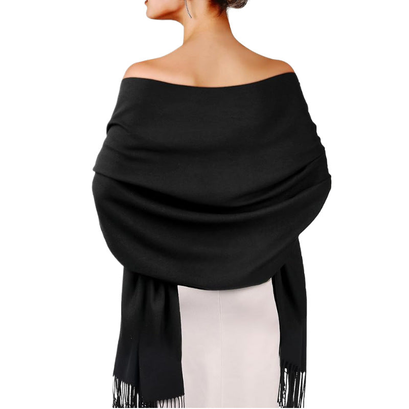 Women's Cashmere Shawl Solid Color Scarf Nocturna-Pro