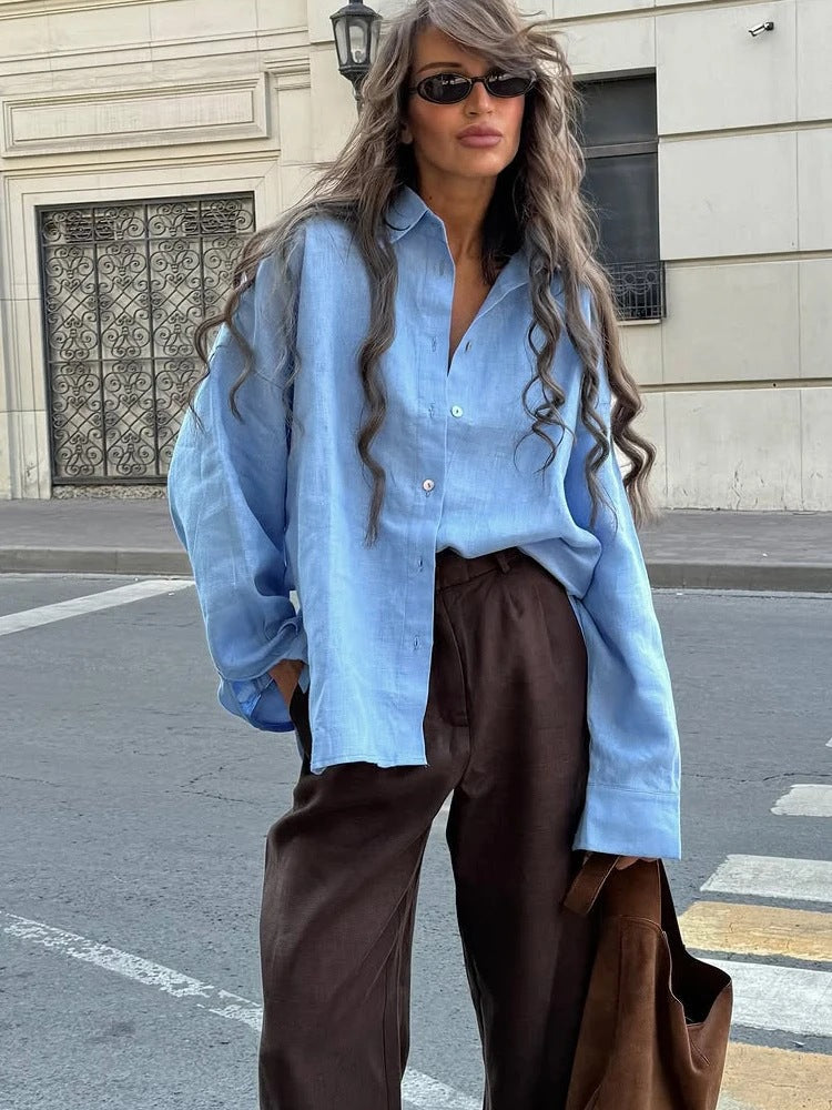Women's Long Sleeve Ruffle Blouse Blouse Nocturna-Pro