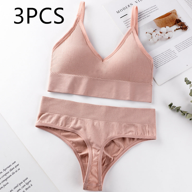 Women's Thin French Style No Steel Ring Panties And Bra Set Nocturna-Pro
