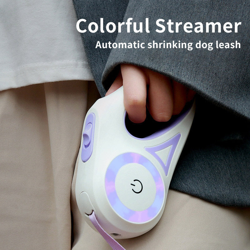 Dog Leash Retractable Leash And Dog Collar Spotlight Automatic Pet Dog Cat Traction Rope For Small Medium Dogs Pet Product Nocturna-Pro