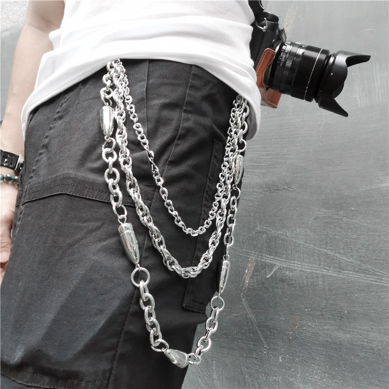 Casual Hip Hop Punk Metal Phants Zipper Nocturna-Pro