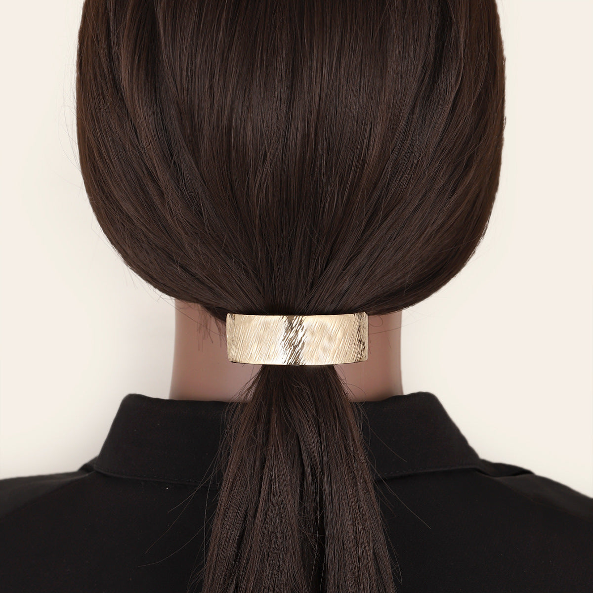 Hemp Surface Metal Ponytail Spring Clip Alloy Brushed Nocturna-Pro
