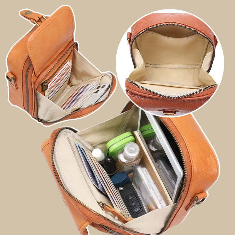 Unisex Vintage Large Capacity Messenger Bag Storage Bag With 10 Card Inserts Casual Backpack Women's Bag Retro Backpack Large Capacity Travel Nocturna-Pro