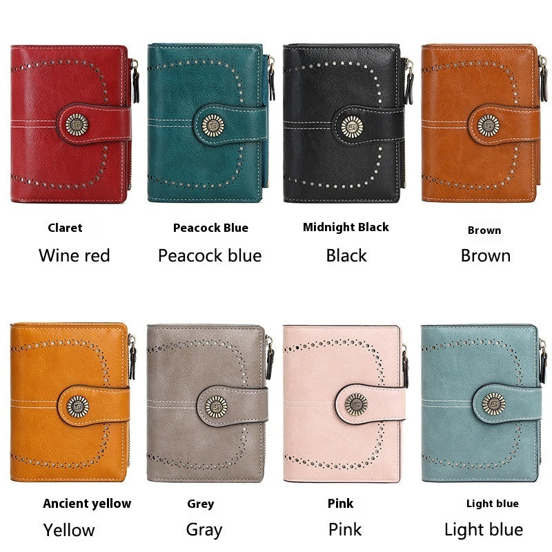 RFID Anti-theft Swiping Women's Wallet Multiple Card Slots Buckle Wallet Nocturna-Pro