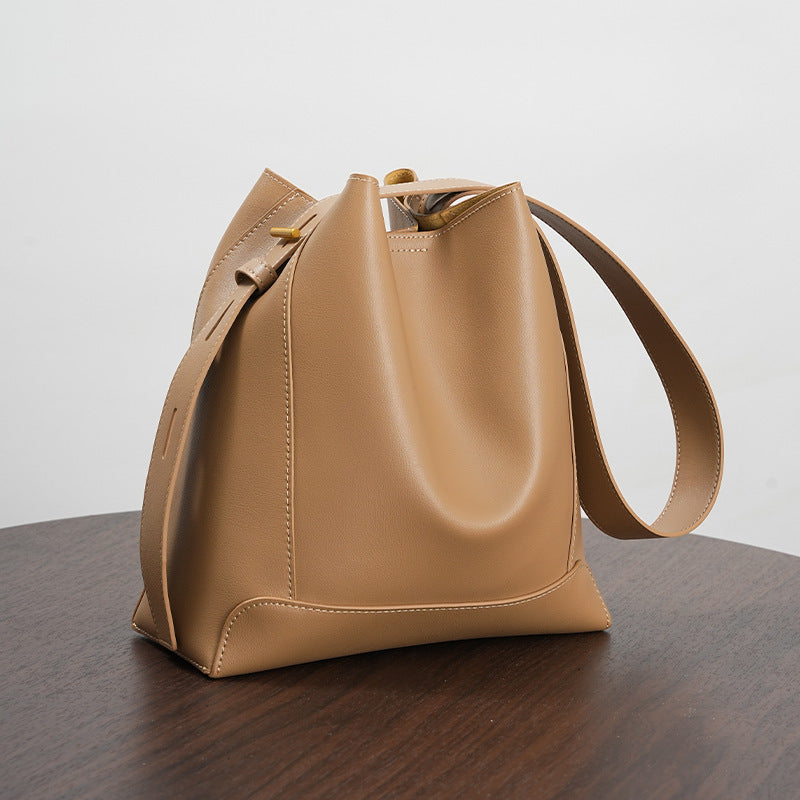 Shoulder Capacity Women's Leather Height Cross Body Bucket Bag Nocturna-Pro