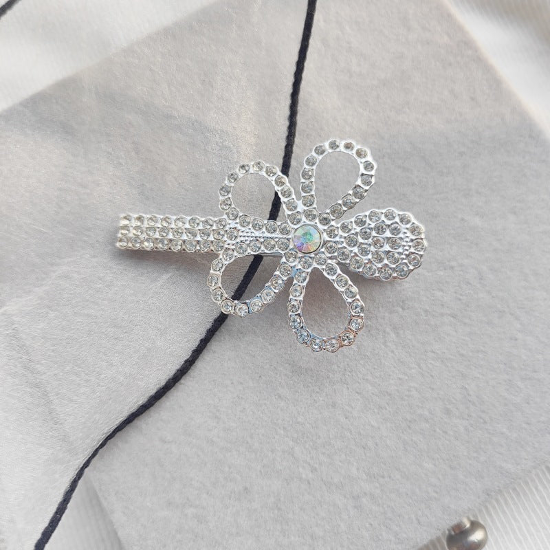 South Korea Temperament Ins Style Pearl Rhinestone Duckbill Clip Hollowed Heart Shape Nocturna-Pro